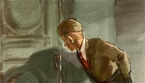 Он мне сейчас в одном деле помогать будет. Иллюстрация Б. Игнатьева к повести «Судьба барабанщика» Аркадия Гайдара