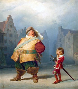Фальстаф и его паж. Адольф Шрёдтер, 1867 г.