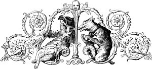 Песнь восьмая (заставка). Иллюстрация к поэме И. В. Гёте «Рейнеке-Лис». Художник Вильгельм фон Каульбах, 1847 г.