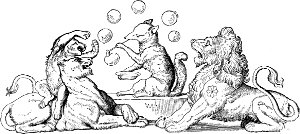 Песнь пятая (заставка). Иллюстрация к поэме И. В. Гёте «Рейнеке-Лис». Художник Вильгельм фон Каульбах, 1847 г.