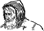 Старик. Иллюстрация к роману А. Н. Толстого «Гиперболоид инженера Гарина». Художник В. Богаткин, 1956 г.
