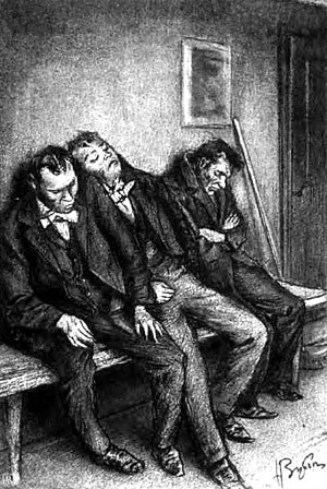 Иллюстрация Н. А. Зубчанинова (1902) к драматическому отрывку «Лакейская»