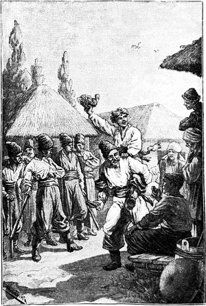 Игра становилась очень интересною... Иллюстрация Р. Штейна к повести Гоголя «Вий»