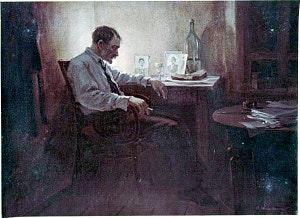 Часы отдыха учителя Коржика. Художник А. Свидерский, вторая четверть XX века