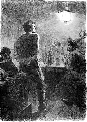 Иллюстрация к рассказу А. М. Горького «Каин и Артём». Художник Авсиян Осип Абрамович, середина ХХ в.