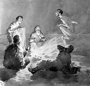 Иллюстрация к рассказу М. Горького «Мой спутник». Шарапов Евгений, 1903