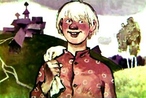 Иллюстрация А. Винокурова, Л. Шварцмана к сказке М. Горького «Про Иванушку-дурачка»