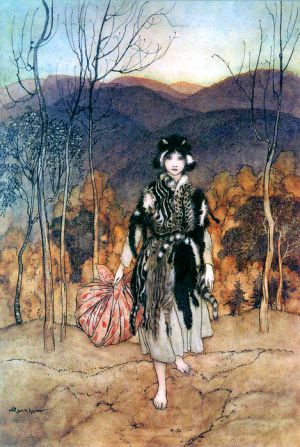 Девушка-дикарка. Художник Артур Рэкем (1867-1939)