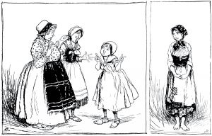 Одноглазка, Двуглазка и Трехглазка. Художник Артур Рэкем (1867-1939)