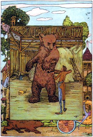 Иллюстрация Г. Фогелера (1907) к сказке братьев Гримм «Про умного портняжку»