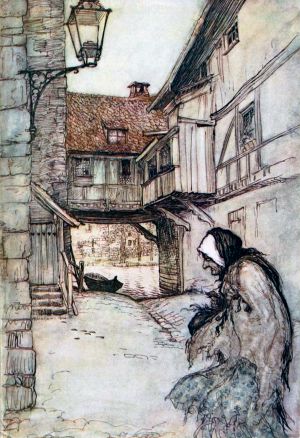Сказка «Соломинка, уголь и боб». Художник Артур Рэкем (1867-1939)