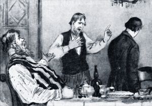 Дикой, Кабанов, Борис. Иллюстрация С. В. Герасимова к пьесе А. Н. Островского «Гроза»