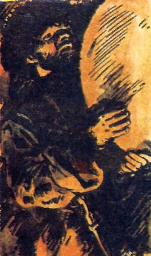 Песня Ханефи. Иллюстрация Е.Е.Лансере к повести Л.Н.Толстого «Хаджи-Мурат»