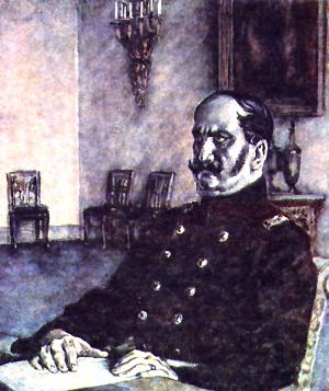 Николай I. Иллюстрация Е.Е.Лансере к повести Л.Н.Толстого «Хаджи-Мурат»