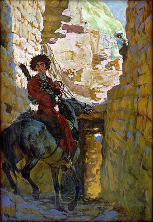 Юсуф, сын Хаджи-Мурата. Иллюстрация Е.Е.Лансере к повести Л.Н.Толстого «Хаджи-Мурат»