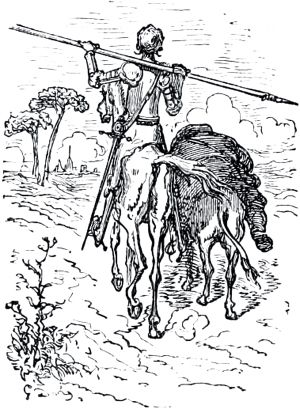 Часть вторая. Конец главы VII. Иллюстрация Гюстава Доре (1832–1883) к «Дон-Кихоту» Мигеля де Сервантеса (1547-1616)