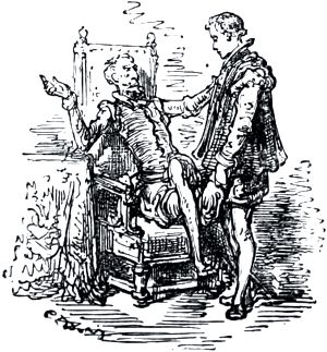 Часть вторая. Конец главы XVIII. Иллюстрация Гюстава Доре (1832–1883) к «Дон-Кихоту» Мигеля де Сервантеса (1547-1616)
