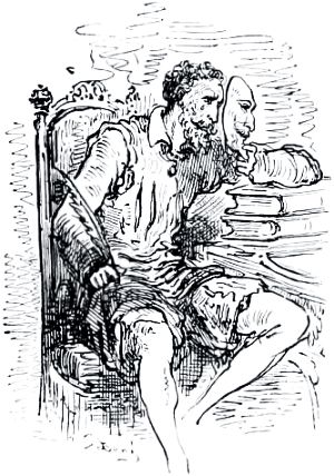 Конец предисловия автора. Иллюстрация Гюстава Доре (1832–1883) к «Дон-Кихоту» Мигеля де Сервантеса (1547-1616)