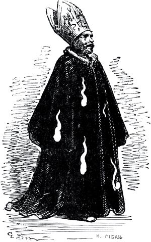 Часть вторая. Конец главы LXIX. Иллюстрация Гюстава Доре (1832–1883) к «Дон-Кихоту» Мигеля де Сервантеса (1547-1616)