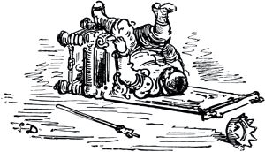 Часть вторая. Конец главы LII. Иллюстрация Гюстава Доре (1832–1883) к «Дон-Кихоту» Мигеля де Сервантеса (1547-1616)
