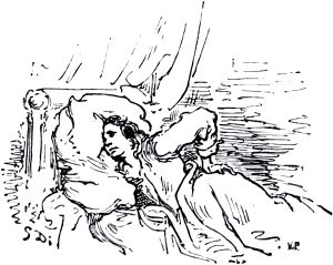 Часть вторая. Конец главы XV. Иллюстрация Гюстава Доре (1832–1883) к «Дон-Кихоту» Мигеля де Сервантеса (1547-1616)