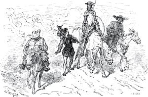 Часть вторая. Конец главы XXIV. Иллюстрация Гюстава Доре (1832–1883) к «Дон-Кихоту» Мигеля де Сервантеса (1547-1616)