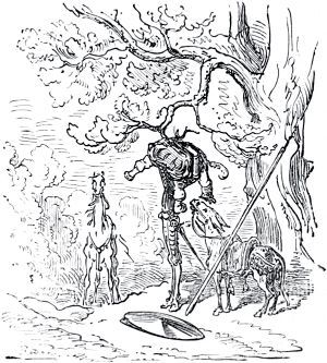 Часть вторая. Конец главы XXXIV. Иллюстрация Гюстава Доре (1832–1883) к «Дон-Кихоту» Мигеля де Сервантеса (1547-1616)
