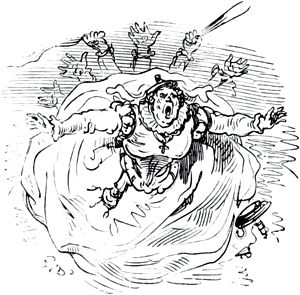 Часть вторая. Конец главы XLVIII. Иллюстрация Гюстава Доре (1832–1883) к «Дон-Кихоту» Мигеля де Сервантеса (1547-1616)