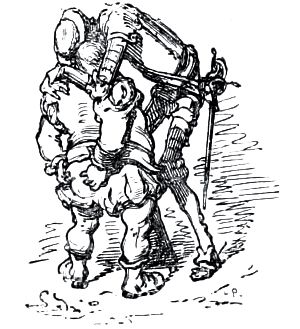 Часть вторая. Конец главы XXXV. Иллюстрация Гюстава Доре (1832–1883) к «Дон-Кихоту» Мигеля де Сервантеса (1547-1616)