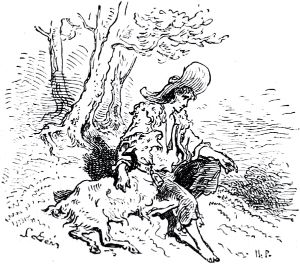 Конец главы XLVI. Иллюстрация Гюстава Доре (1832–1883) к «Дон-Кихоту» Мигеля де Сервантеса (1547-1616)