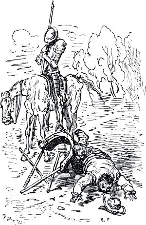 Часть вторая. Конец главы IV. Иллюстрация Гюстава Доре (1832–1883) к «Дон-Кихоту» Мигеля де Сервантеса (1547-1616)