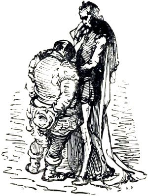 Часть вторая. Конец главы XLII. Иллюстрация Гюстава Доре (1832–1883) к «Дон-Кихоту» Мигеля де Сервантеса (1547-1616)