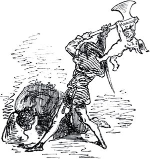 Часть вторая. Конец главы LXIII. Иллюстрация Гюстава Доре (1832–1883) к «Дон-Кихоту» Мигеля де Сервантеса (1547-1616)