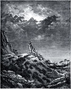 Дорога в Микомикон. Иллюстрация Гюстава Доре (1832–1883) к «Дон-Кихоту» Мигеля де Сервантеса (1547-1616)