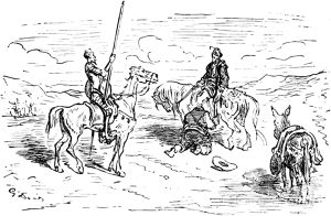 Часть вторая. Конец главы XVI. Иллюстрация Гюстава Доре (1832–1883) к «Дон-Кихоту» Мигеля де Сервантеса (1547-1616)