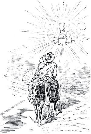 Часть вторая. Конец главы XXI. Иллюстрация Гюстава Доре (1832–1883) к «Дон-Кихоту» Мигеля де Сервантеса (1547-1616)