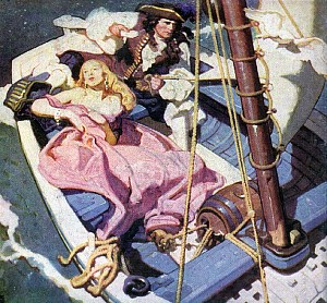 Обложка к роману Рафаэля Сабатини «Хроника капитана Блада». Издание 1931 г.