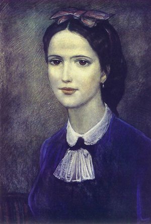Аглая. Иллюстрация И. С. Глазунова к роману Достоевского «Идиот». 1982 г.