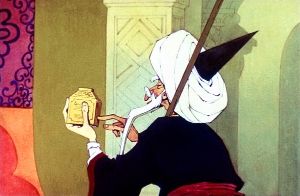 — Да это по латыни, господин! Иллюстрация к сказке «Калиф-Аист». Художник П. Репкин.