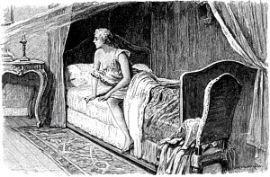 Глава восьмая. История Кунигунды. Иллюстрация к повести Вольтера «Кандид, или Оптимизм». Художник Адриан Моро, 1893 г.