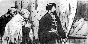 Незваный гость. Заставка к главе VIII повести А. С. Пушкина «Капитанская дочка». Художник Герасимов Сергей Васильевич (1885-1964)