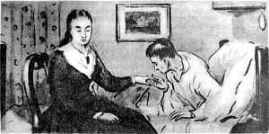 Любовь. Заставка к главе V повести А. С. Пушкина «Капитанская дочка». Художник Герасимов Сергей Васильевич (1885-1964)