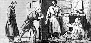 Сирота. Заставка к главе XII повести А. С. Пушкина «Капитанская дочка». Художник Герасимов Сергей Васильевич (1885-1964)