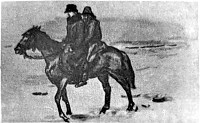 Концовка к главе IX повести А. С. Пушкина «Капитанская дочка». Художник Герасимов Сергей Васильевич (1885-1964)