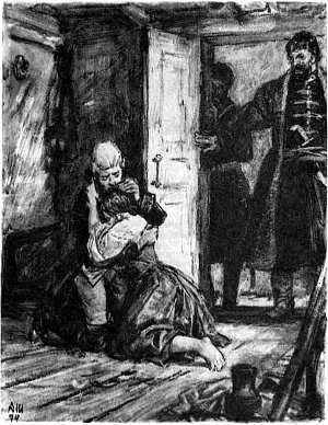 Я кинулся к ней... Иллюстрация к повести А. С. Пушкина «Капитанская дочка». Художник Д. Шмаринов, 1974
