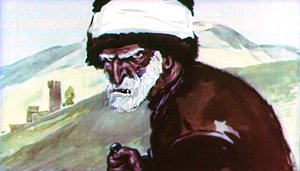 Старик татарин. Иллюстрация Г. Балашова к рассказу Л. Н. Толстого «Кавказский пленник»