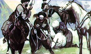Взятие в плен. Иллюстрация Г. Балашова к рассказу Л. Н. Толстого «Кавказский пленник»