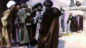 Татары не знают, что с пленными делать. Иллюстрация Г. Балашова к рассказу Л. Н. Толстого «Кавказский пленник»