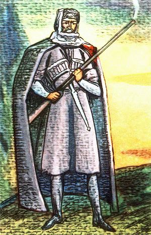 Раздался выстрел... Иллюстрация к поэме К. Л. Хетагурова «Фатима». Художник У. К. Кануков, 1978 г.