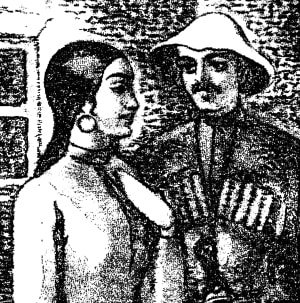 — Я мог приехать раньше, позже... Иллюстрация к поэме К. Л. Хетагурова «Фатима». Художник У. К. Кануков, 1978 г.